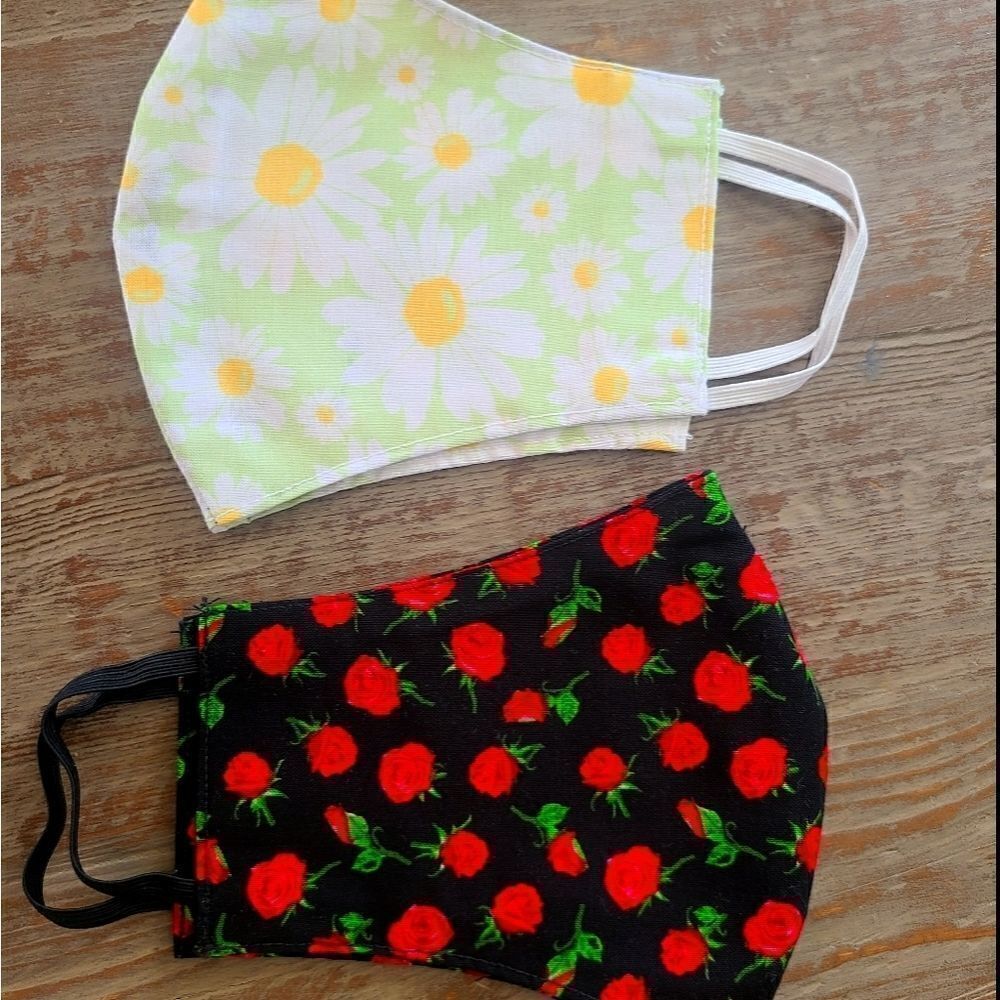 2 NEW Women's Floral Mask